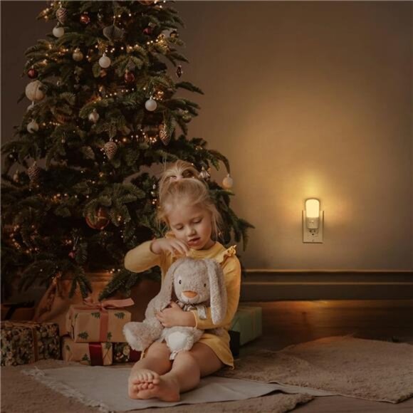 LED Dimmable Night Light[2 Pack], LED Night Lights Plug into Wall with Sensor - Picture 2 of 7